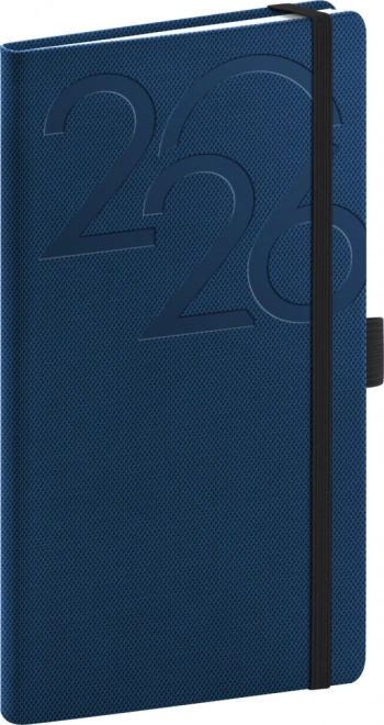 Blauw zakagenda met reliëf