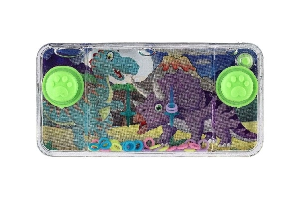 Water spel puzzel 11x6cm plastic dinosaurus 4 soorten 24st in doos