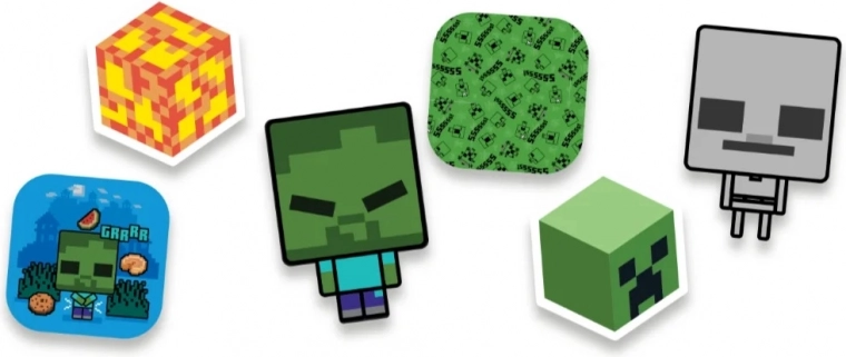 Stickers geïnspireerd op de pixelwereld