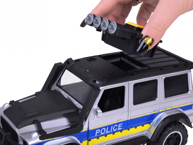 Off-road politieauto met lichten en geluiden