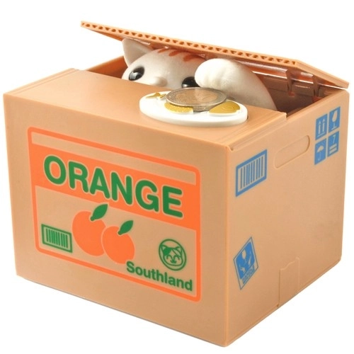 Monstertje muntjes - batterijen spaarpot - Kat