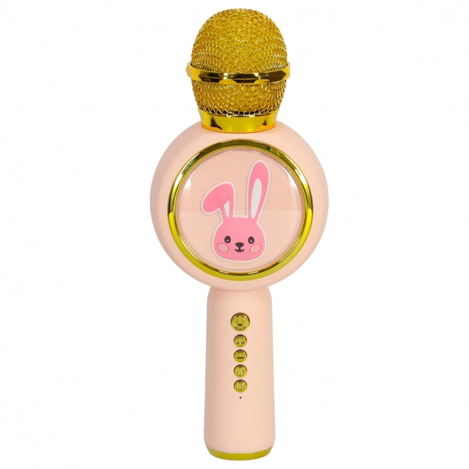 Draadloze microfoon voor karaoke bunny roze