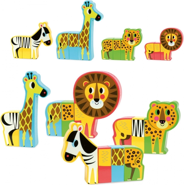 vilac houten magnetische puzzel vrolijke safari