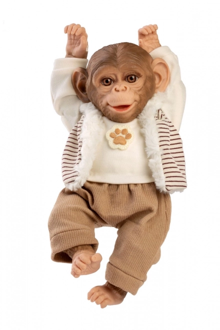 Guca 987 REBORN OPIČKA - realistische baby aap met zacht stoffen lijfje - 32 cm