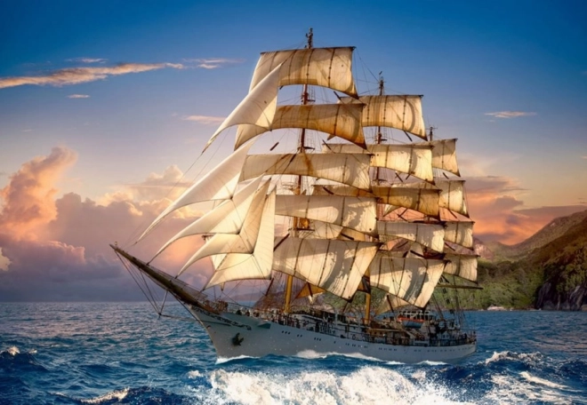Puzzel Boot bij schemering