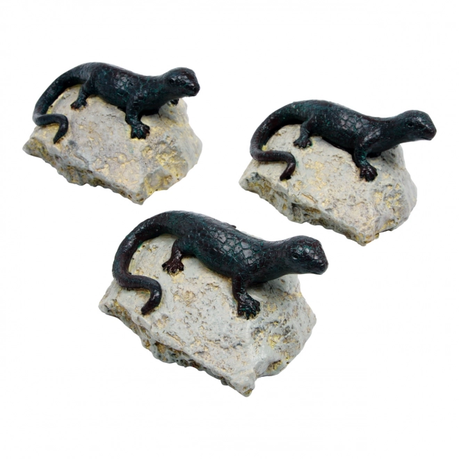 Decoratie hagedis - set van 3 stuks