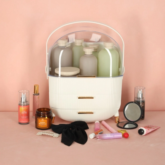 witte cosmetica-organizer met lades