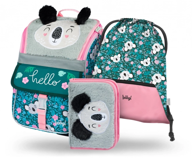 BAAGL SET 3 Zippy Baby Koala: schooltas, etui, zak