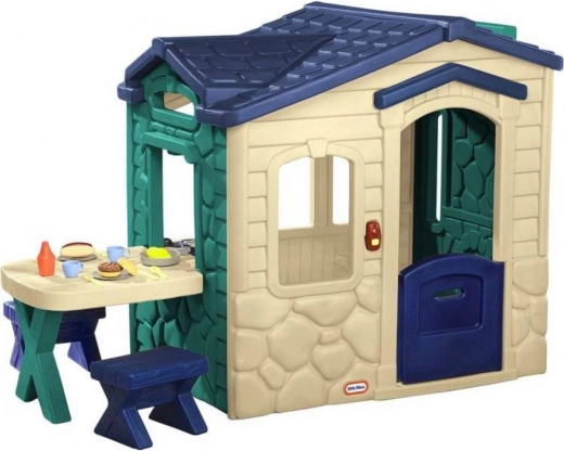 Kinderhuisje met veranda en bel van Little Tikes