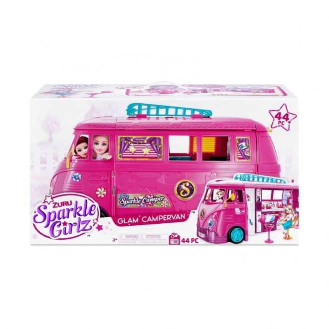 Retro camper met accessoires