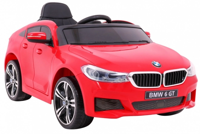 BMW 6 GT Accu Auto rood + afstandsbediening + langzame start + EVA + gordels + LED MP3