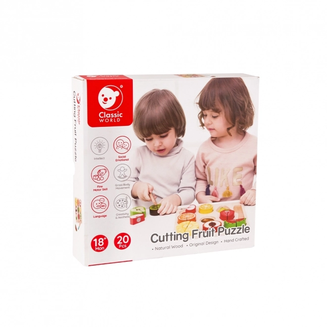 Klassiek Wereld Houten Fruitset voor Snijden Montessori Speelgoed