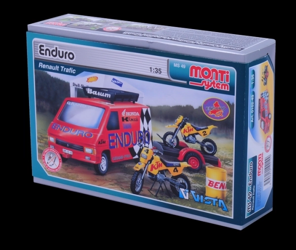 Bouwset Monti System MS 49 Enduro Renault Trafic 1:48 in doos 22x15x6cm