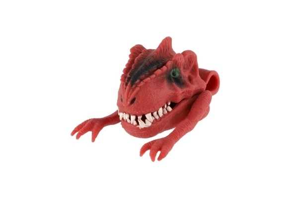 Dinopop handpoppetje 6x8cm siliconen 3 kleuren