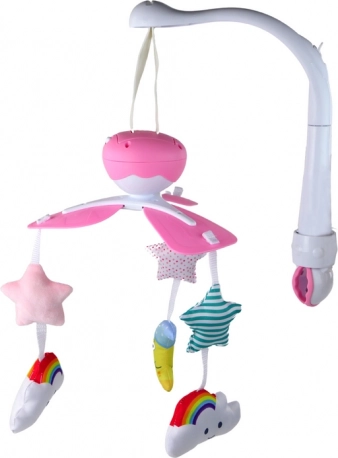 Universele mobiel met clip en pluchen speelgoed Roze