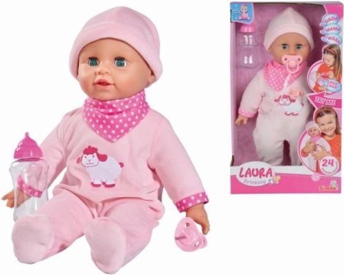 Pop Laura met flesje en geluiden