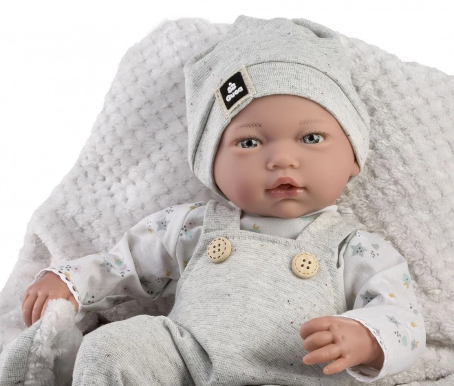 Guca 961 LIAM - realistische babypop met geluiden en zacht stoffen lichaam - 38 cm