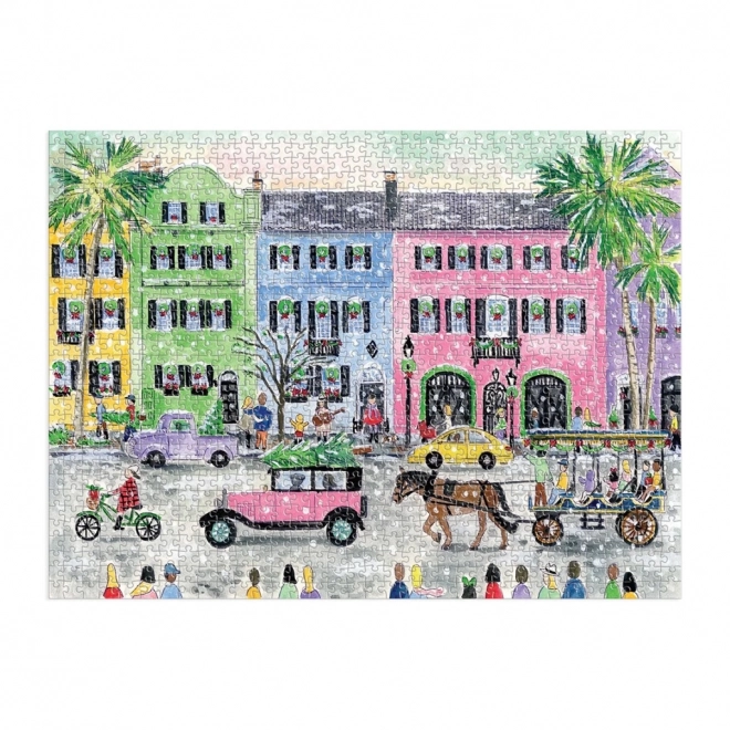 Galison Puzzel Michaela Storrings - Kerst in Charleston 1000 stukjes