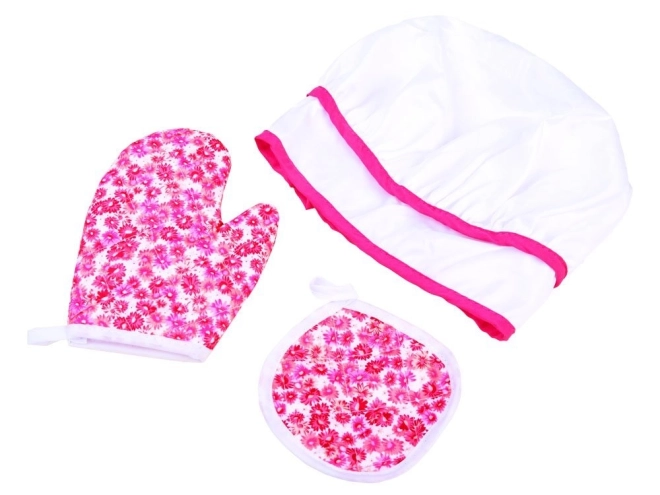 Kinderkookset met bloemenpatroon