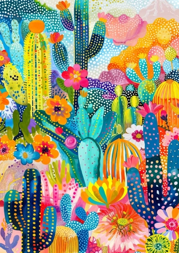 Puzzel Wereld van Cactussen 1000 stukjes