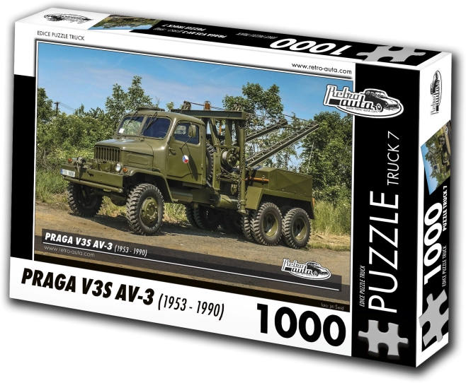 Puzzel Retro-auto’s TRUCK nr. 7 PRAGA V3S AV-3 1000 stukjes