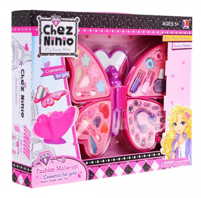 Cosmetica set Pink Butterfly voor kinderen 5+ Make-up + haar- en nagelaccessoires
