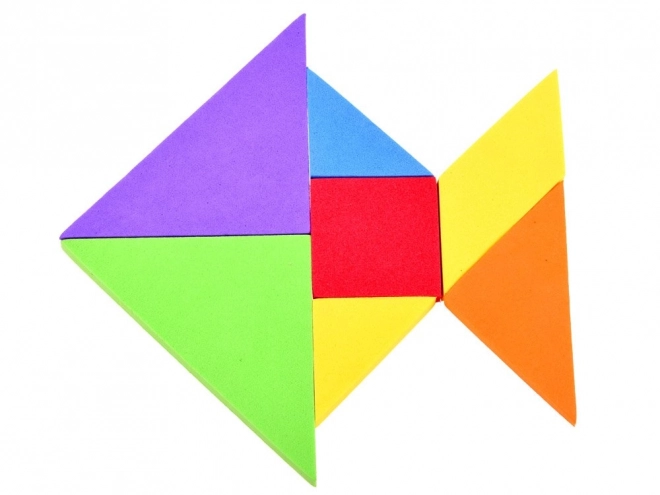 Gekleurde logische puzzel Tangram van zachte schuim