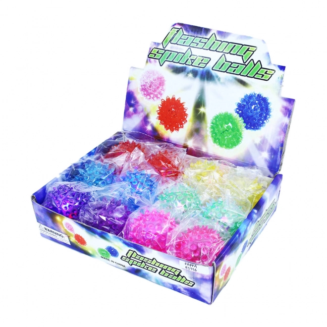 Springende bal met stekels en licht 5,5 cm