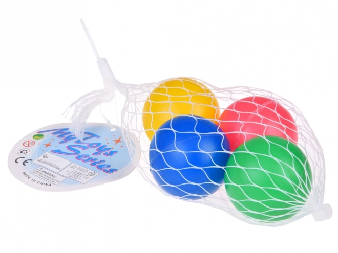 Gekleurde ballen in net 4 stuks SP0775