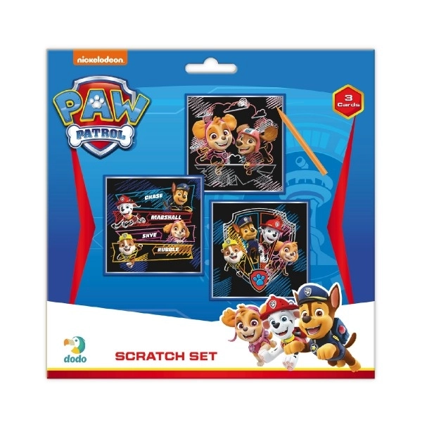 Krabbelplaatjes Paw Patrol kleurrijk 3 stuks