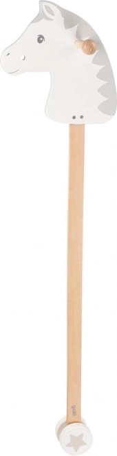 Houten hobbelpaardje Kleine Ster op stok
