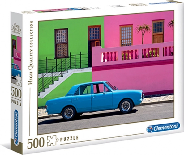 Puzzel 500 stukjes Blauw auto