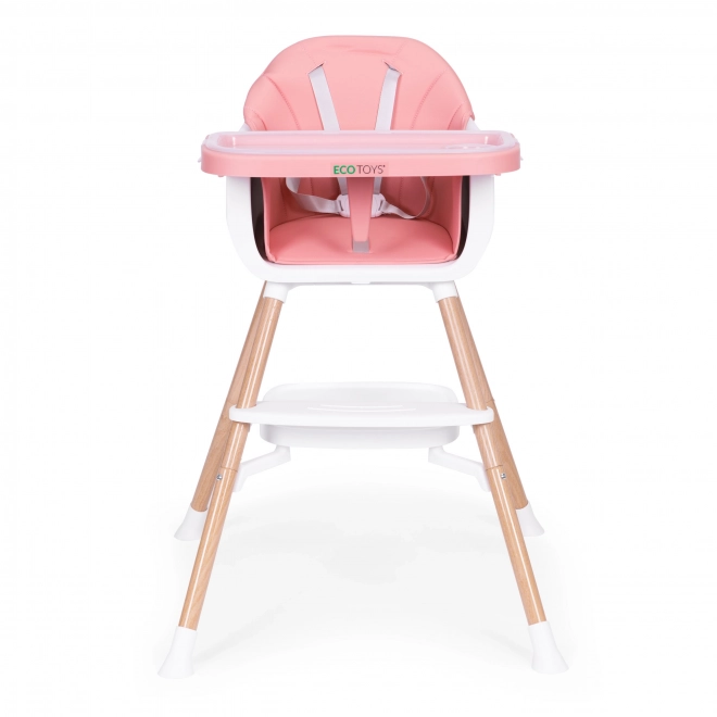 Kinder eetstoel 2in1 roze ECOTOYS