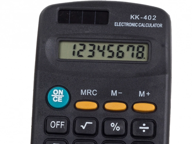 Pocketrekenmachine met 8-cijferig display en dubbele voeding