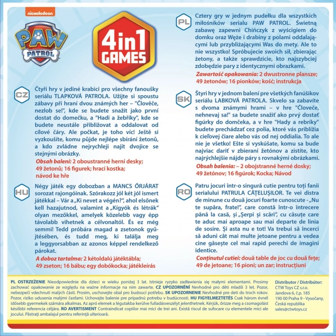 TREFL Spel Paw Patrol 4-in-1