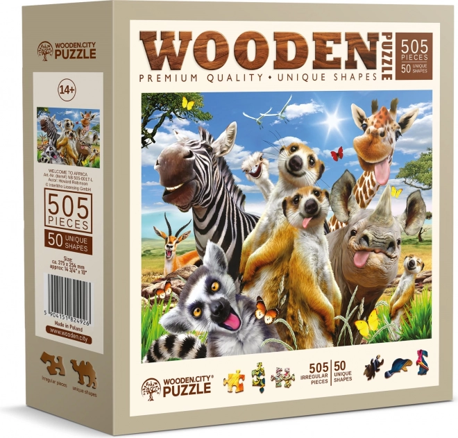Wooden City houten puzzel Welkom in Afrika 505 stukjes