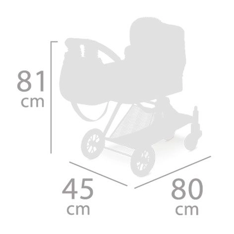DeCuevas 80732 Poppenwagen 3 in 1 XL met Tas Classic Gold 2020 - 81 cm