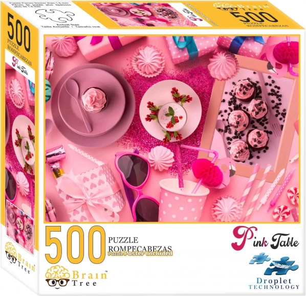 Puzzle Brain Tree Roze gedekte tafel 500 stukjes