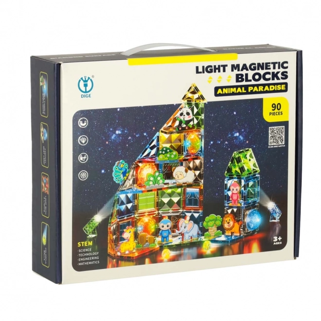 Lichtgevende magnetische blokken voor kinderen