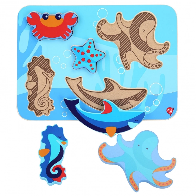 Lucy & Leo Zee Dieren - houten inlegpuzzel 6 stukken