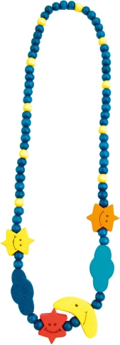 Houten ketting Maan 23 cm