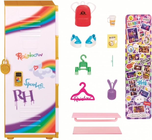 Schoolkluisje RAINBOW HIGH Style Locker met accessoires