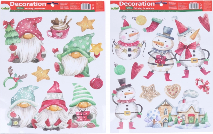 Raamdecoratie Mix Kerst 41 × 29 cm