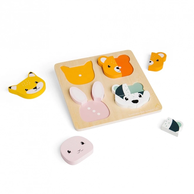Houten inlegpuzzel met tellen Bigjigs Toys