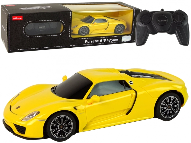 RC Porsche 918 op afstandsbediening geel 1:24
