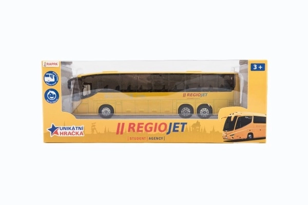 Autobus RegioJet metaal/plastic 18,5 cm met terugtrekmotor in doosje