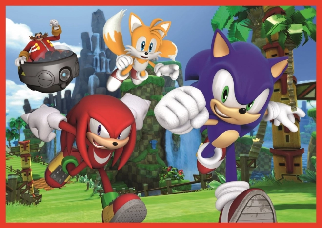 Puzzel 4-in-1 Sonic/Sonic The Hedgehog 28,5x20,5cm in doos 28x28x6cm