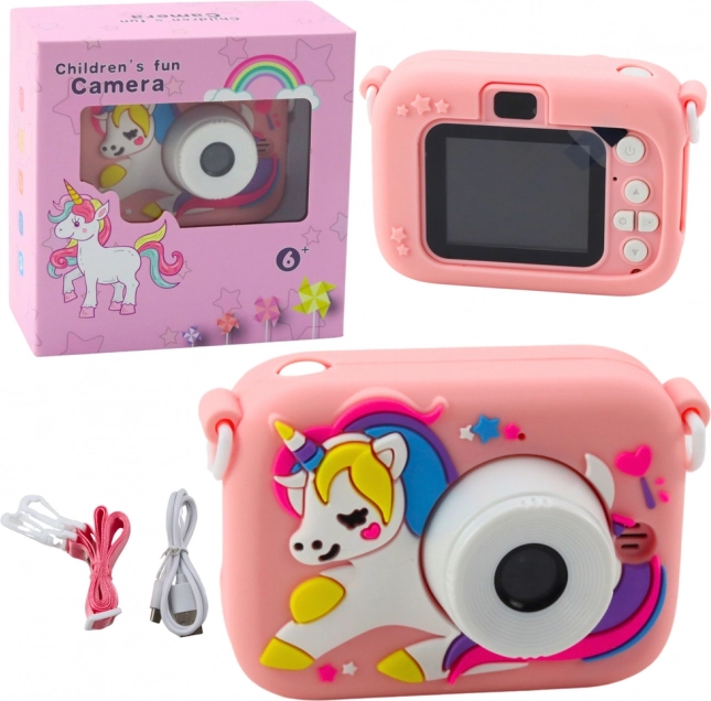 Digitale kindercamera Eenhoorn roze
