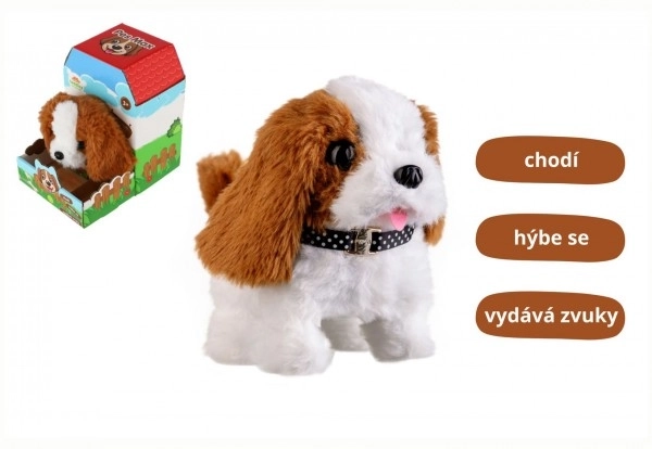 Hond Max 15x12cm op batterijen met geluid en beweging in doos 13x19x18cm