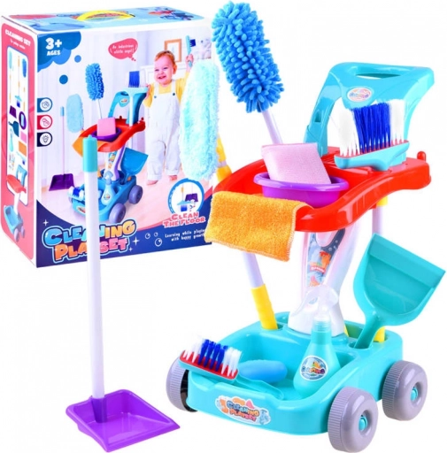 Kinder schoonmaakkar met accessoires